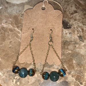 NEW Handmade Jasper and Czech Glass Bead Earrings